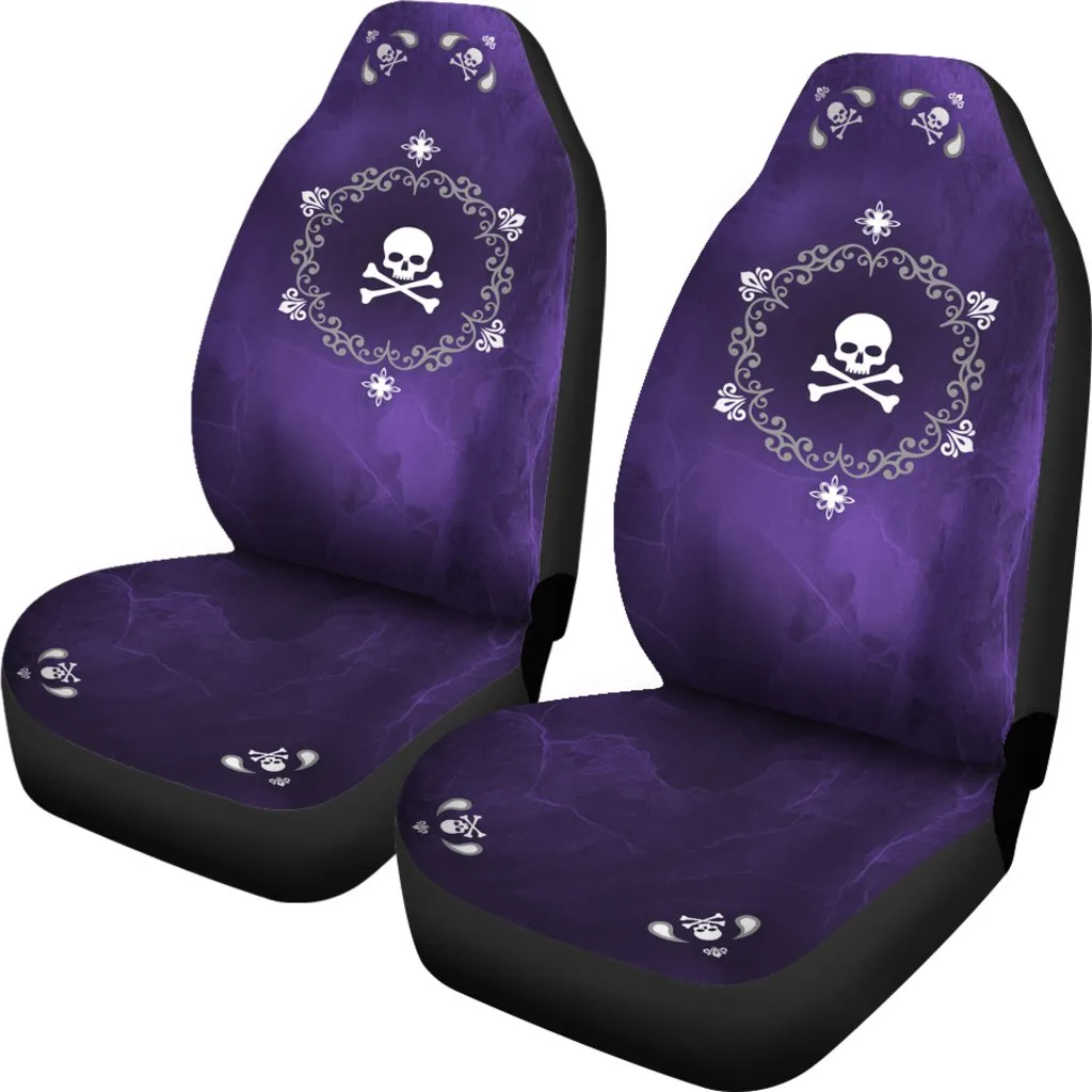 Skullistic Mandala Skulls Purple Car Seat Covers