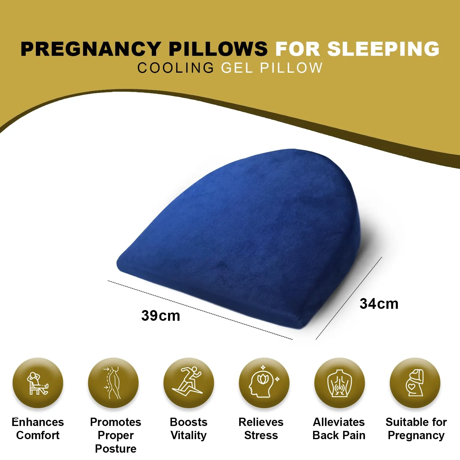 Status Contract Memory Foam Pillows | (39x34x11 cms) Pregnancy Pillows for Sleeping | Cooling Gel Pillow | Comfortable Deep Sleep Pillow | Best Pillows for Sleeping | Ergonomic Pillow