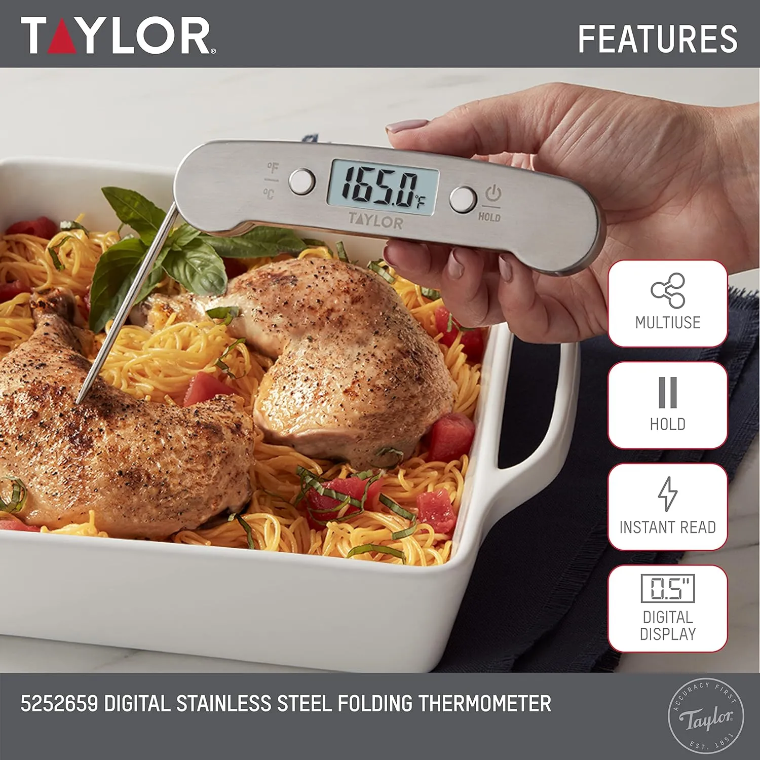 Taylor Instant Read Precision Digital Meat Thermometer