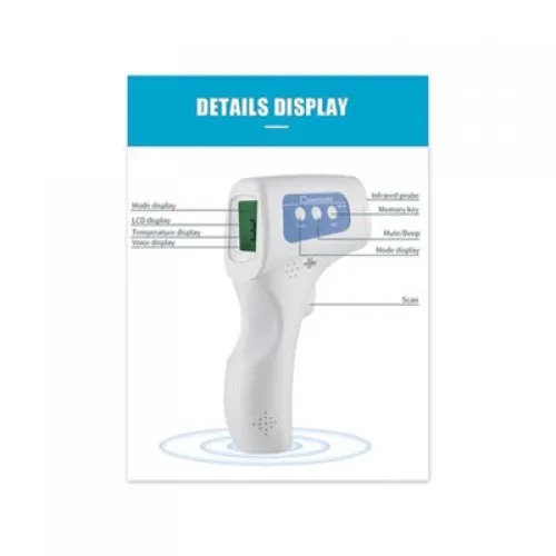 Teh Tung Infrared Handheld Thermometer, Digital, 50/Carton (IT0808)