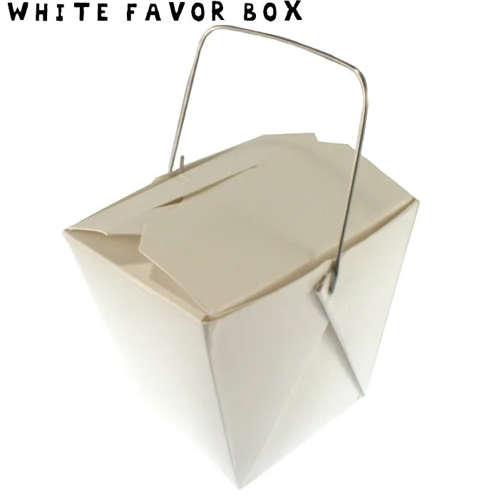 WHITE Mini Take-out Box